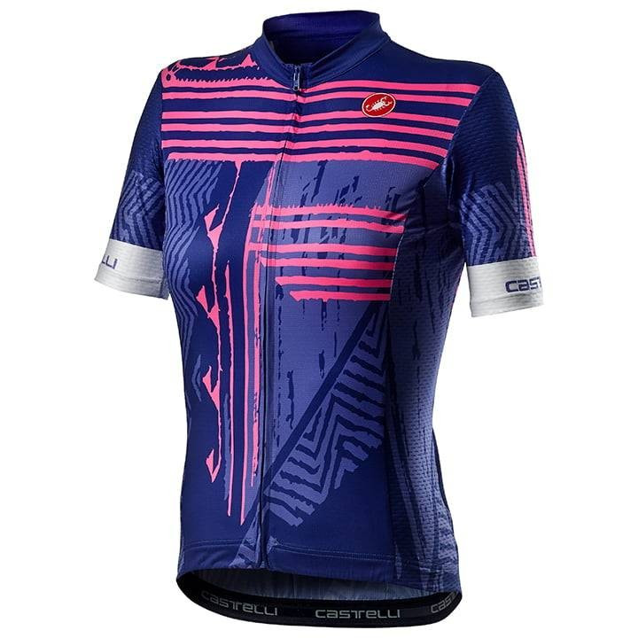 Maillot de ciclismo corto para mujer Astratta azul de CASTELLI, comodidad y estilo en cada pedalada