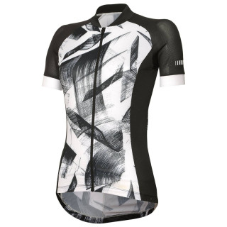 Maillot corto para mujer RH+ Venere Evo en negro y blanco, comodidad y estilo para ciclistas