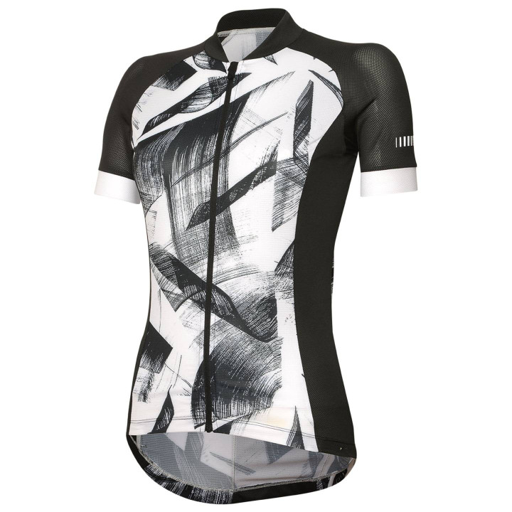 Maillot corto para mujer RH+ Venere Evo en negro y blanco, comodidad y estilo para ciclistas