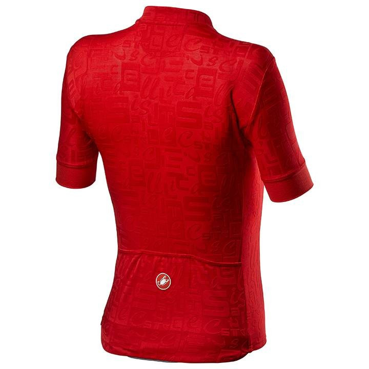 Maillot corto de ciclismo para mujer Castelli Promessa Jacquard en rojo, estilo y comodidad para tus rutas