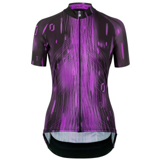 Maillot corto para mujer ASSOS Uma GT c2 Drophead en lila y negro, comodidad y estilo en cada pedaleada