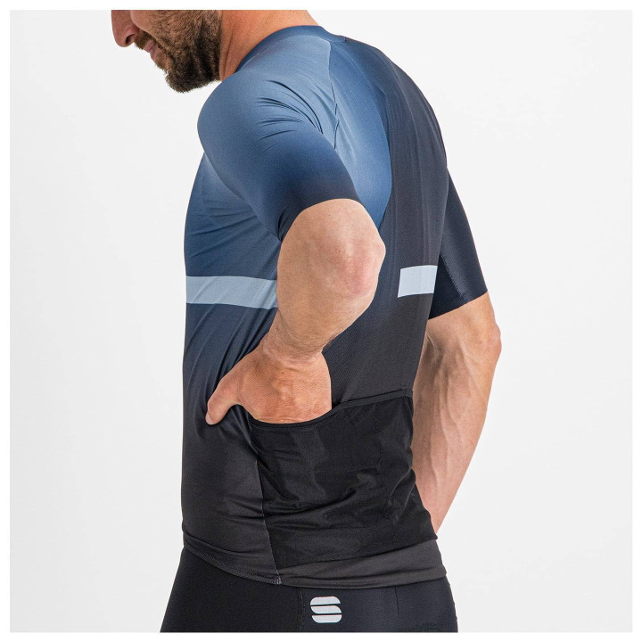 Maillot corto Bomber azul oscuro de SPORTFUL para ciclistas cómodos y estilosos