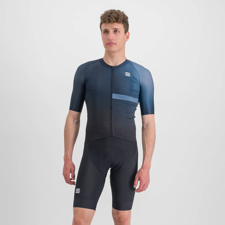 Maillot corto Bomber azul oscuro de SPORTFUL para ciclistas cómodos y estilosos