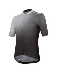 Maillot corto RH+ Magnus en negro y blanco para ciclistas cómodos y con estilo