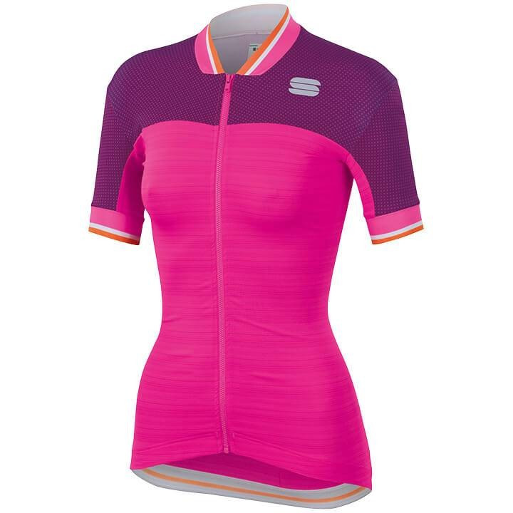 Maillot corto para mujer Grace lila-fucsia de Sportful, comodidad y estilo en cada pedaleo