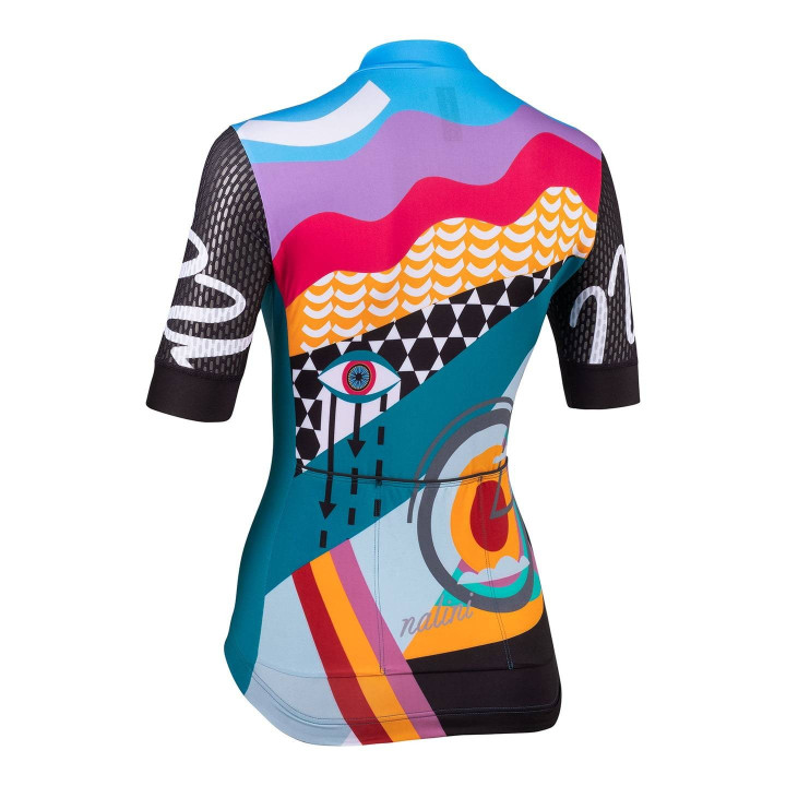 Maillot corto para mujer NALINI Las Vegas, colorido y cómodo para tus rutas en bici