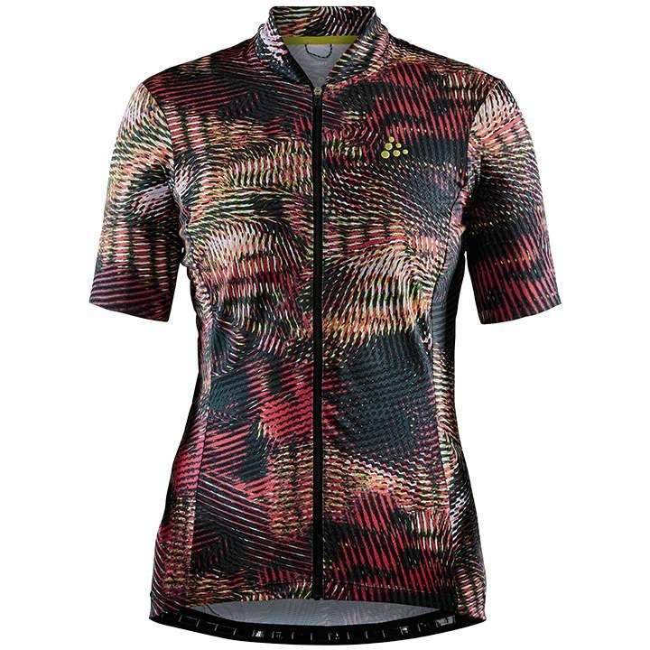 Maillot corto de ciclismo para mujer CRAFT Hale Graphic en marrón, comodidad y estilo en cada pedaleada