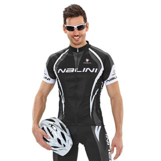 Maillot NALINI Predazzo negro y blanco: comodidad y estilo para ciclistas