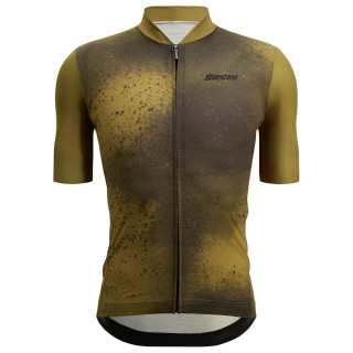 Maillot corto SANTINI Fango oliva: comodidad y estilo para tus rutas en bici