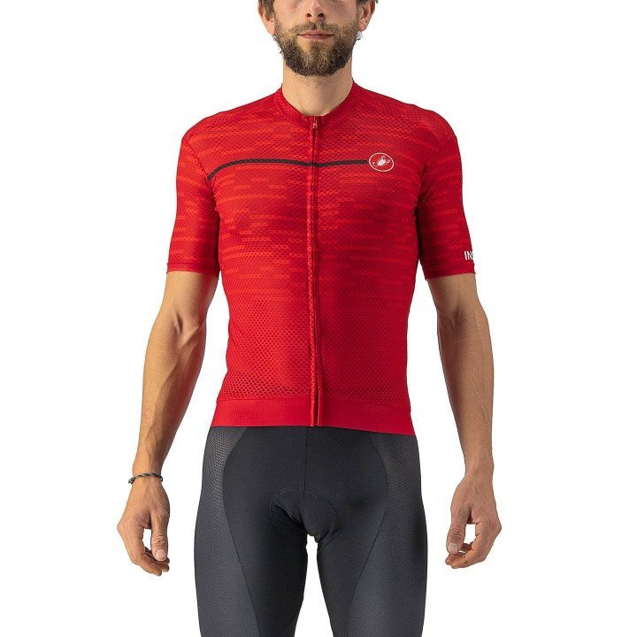 Maillot Insider rojo CASTELLI: estilo y confort para tus rutas en bici