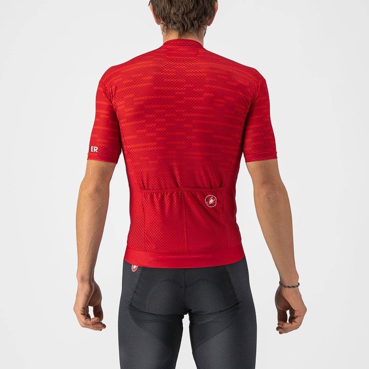 Maillot Insider rojo CASTELLI: estilo y confort para tus rutas en bici