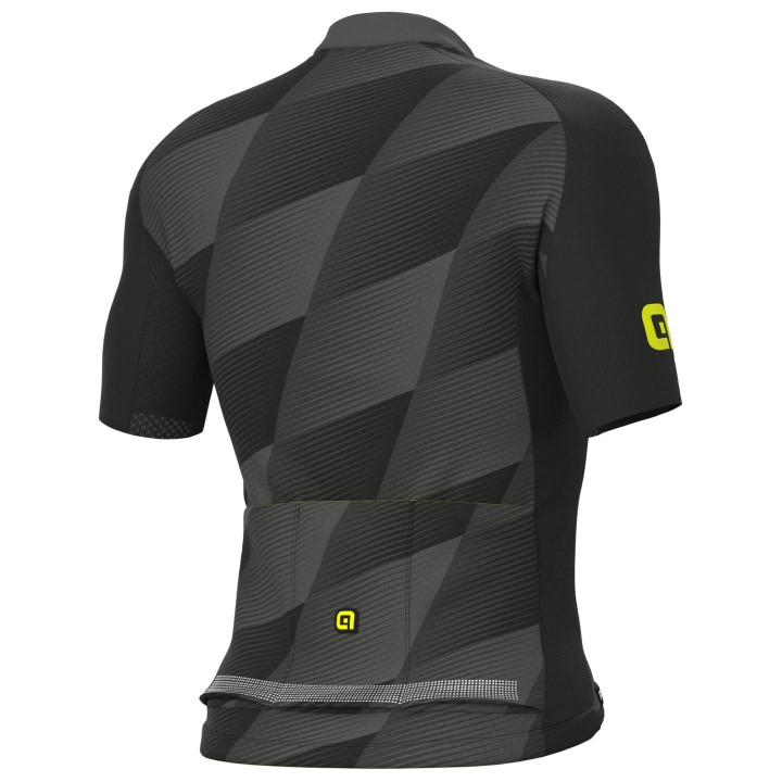 Maillot corto negro ALÉ Square: comodidad y estilo para tus rutas en bici