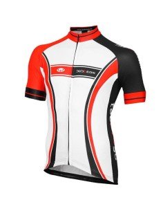 Maillot BOBTEAM tecPro50: ciclismo cómodo y fresco en rojo, negro y blanco 2