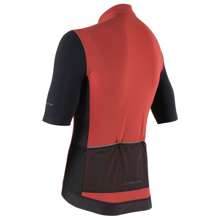 Maillot NALINI New Sun Block rojo y negro para ciclistas cómodos y con estilo