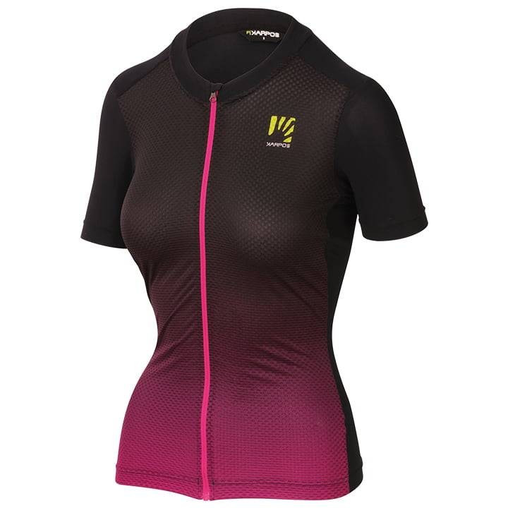 Maillot de ciclismo corto para mujer KARPOS Verve Evo en fucsia y negro, ideal para todas tus rutas