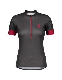 Maillot corto mujer SCOTT Endurance 20 en fucsia y gris para tus paseos en bici 2