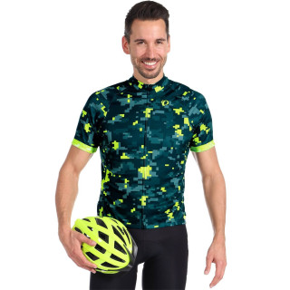 Maillot corto Pearl Izumi Classic en verde y amarillo neón para ciclistas