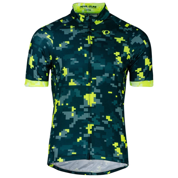 Maillot corto Pearl Izumi Classic en verde y amarillo neón para ciclistas