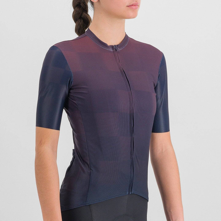 Maillot corto para mujer SPORTFUL Rocket en lila y azul, comodidad y estilo en cada ruta