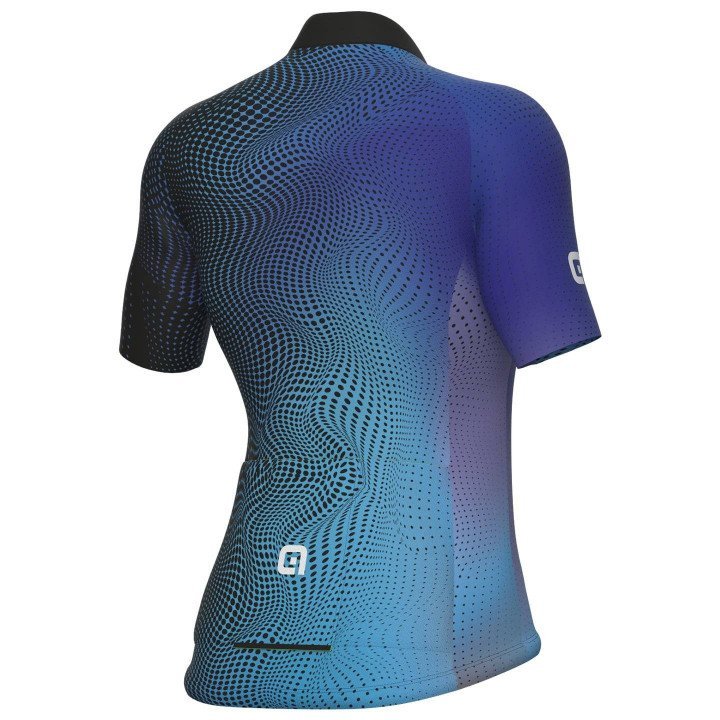 Maillot corto mujer ALÉ Circus en verde y azul para ciclistas con estilo y confort