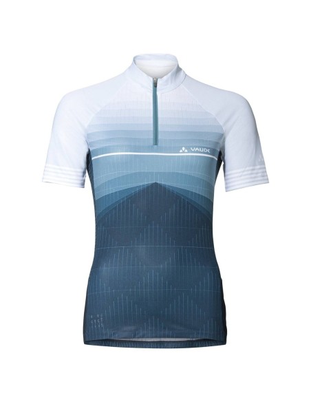 Maillot de ciclismo corto para mujer VAUDE Posta HZ en azul y gris, comodidad y estilo en tus rutas