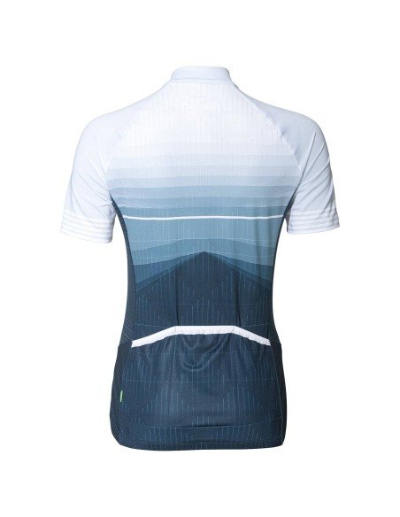 Maillot de ciclismo corto para mujer VAUDE Posta HZ en azul y gris, comodidad y estilo en tus rutas