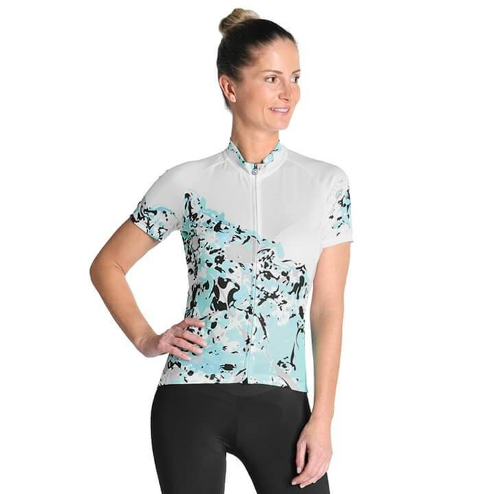 Maillot de ciclismo corto para mujer Wild SS en verde y blanco de ASSOS