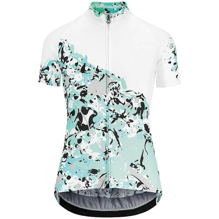 Maillot de ciclismo corto para mujer Wild SS en verde y blanco de ASSOS