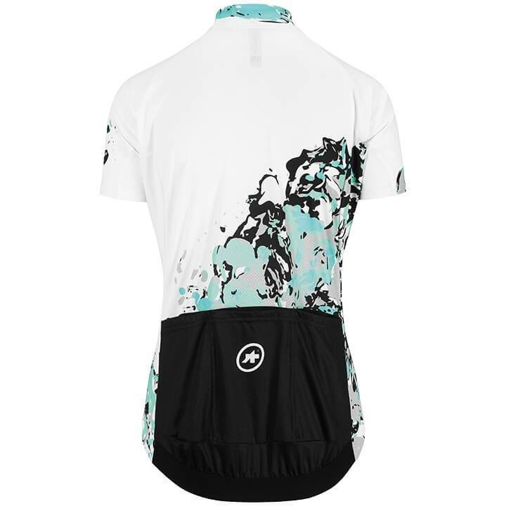 Maillot de ciclismo corto para mujer Wild SS en verde y blanco de ASSOS
