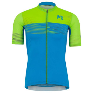 Maillot corto KARPOS Green Fire en verde y amarillo para ciclistas con estilo