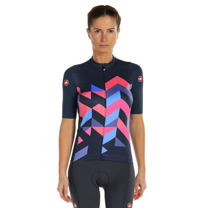 Maillot de ciclismo corto para mujer en azul oscuro, comodidad y estilo en cada pedaleo