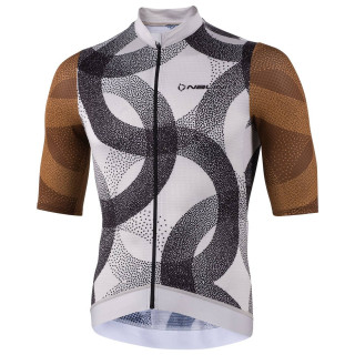 Maillot corto NALINI Minnesota marrón y blanco para ciclistas cómodos y con estilo