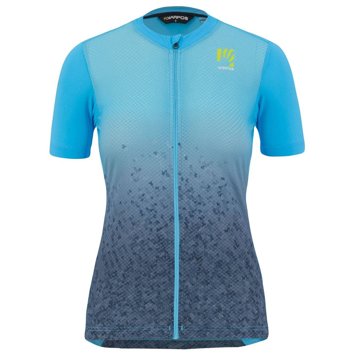 Maillot de ciclismo corto para mujer KARPOS Verve Evo en azul, ideal para cualquier clima