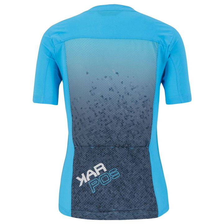 Maillot de ciclismo corto para mujer KARPOS Verve Evo en azul, ideal para cualquier clima
