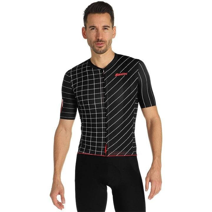 Maillot de ciclismo SANTINI Eco Sleek Dinamo negro: estilo y sostenibilidad en cada ruta