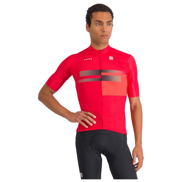 Maillot corto Sportful Gruppetto rojo: comodidad y estilo para tus rutas