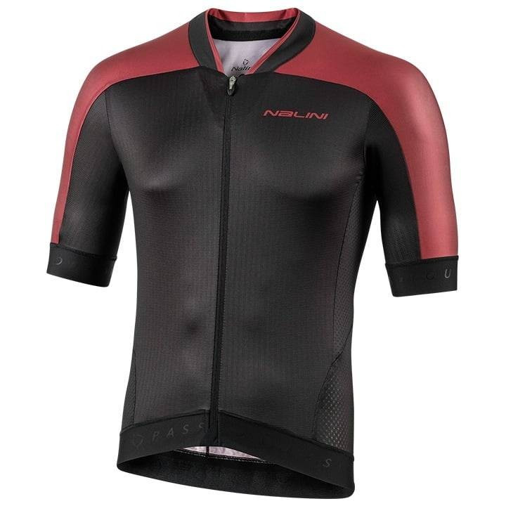 Maillot corto NALINI Munich 1972 en rojo y negro, comodidad y estilo en cada pedaleada