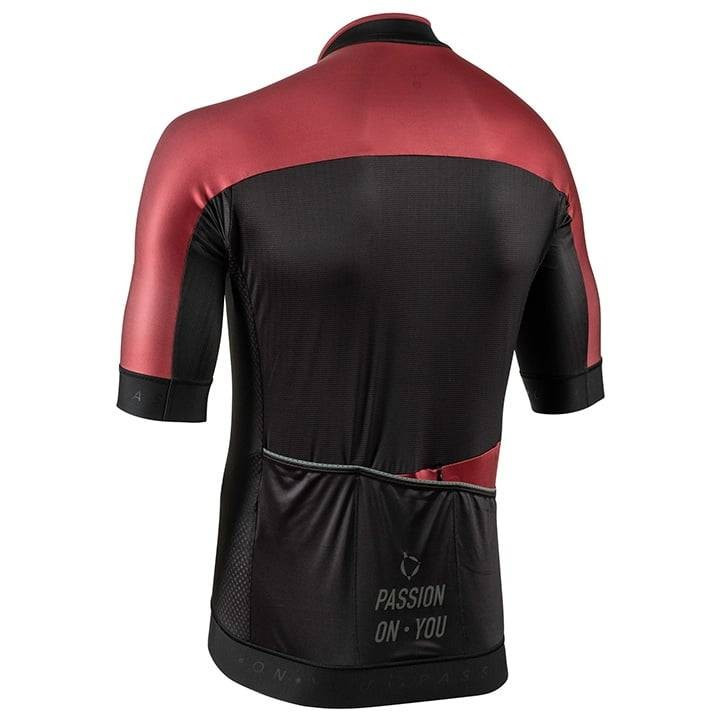 Maillot corto NALINI Munich 1972 en rojo y negro, comodidad y estilo en cada pedaleada