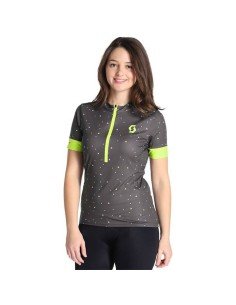 Maillot corto de ciclismo para mujer SCOTT Endurance 20 en verde y gris, ideal para cualquier ruta
