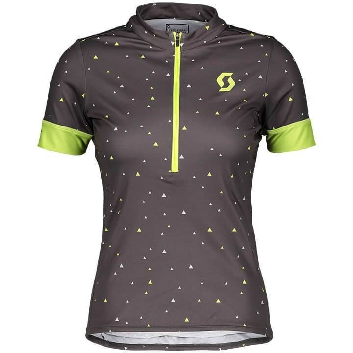 Maillot corto de ciclismo para mujer SCOTT Endurance 20 en verde y gris, ideal para cualquier ruta