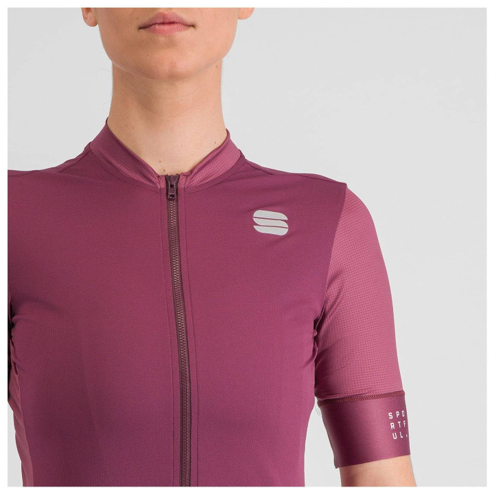 Maillot de ciclismo corto para mujer SPORTFUL SRK burdeos, comodidad y estilo en cada pedalada