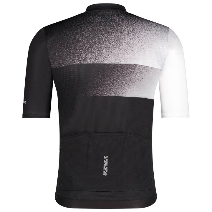 Maillot de ciclismo corto SHIMANO Breakaway en negro y blanco para un confort total