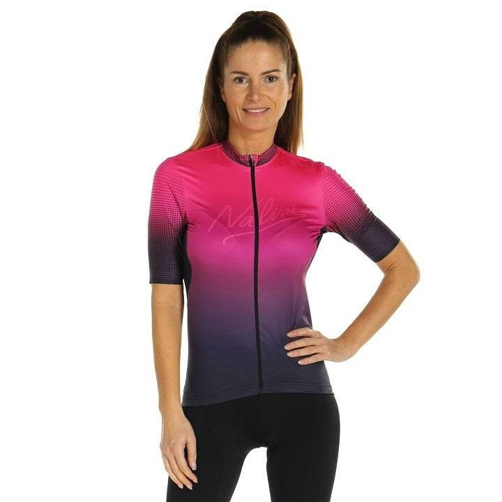 Maillot de ciclismo corto fucsia para mujer NALINI, cómodo y fresco