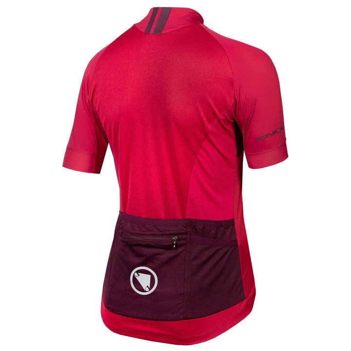 Maillot de ciclismo corto para mujer ENDURA en rojo, cómodo y fresco