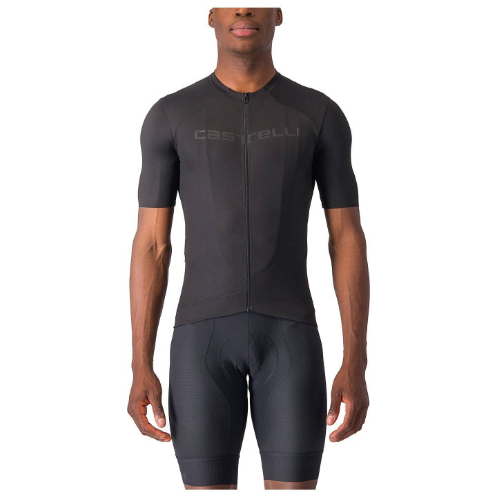 Maillot corto Castelli Prologo Lite negro, comodidad y estilo para tus pedaleadas
