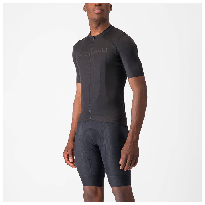 Maillot corto Castelli Prologo Lite negro, comodidad y estilo para tus pedaleadas