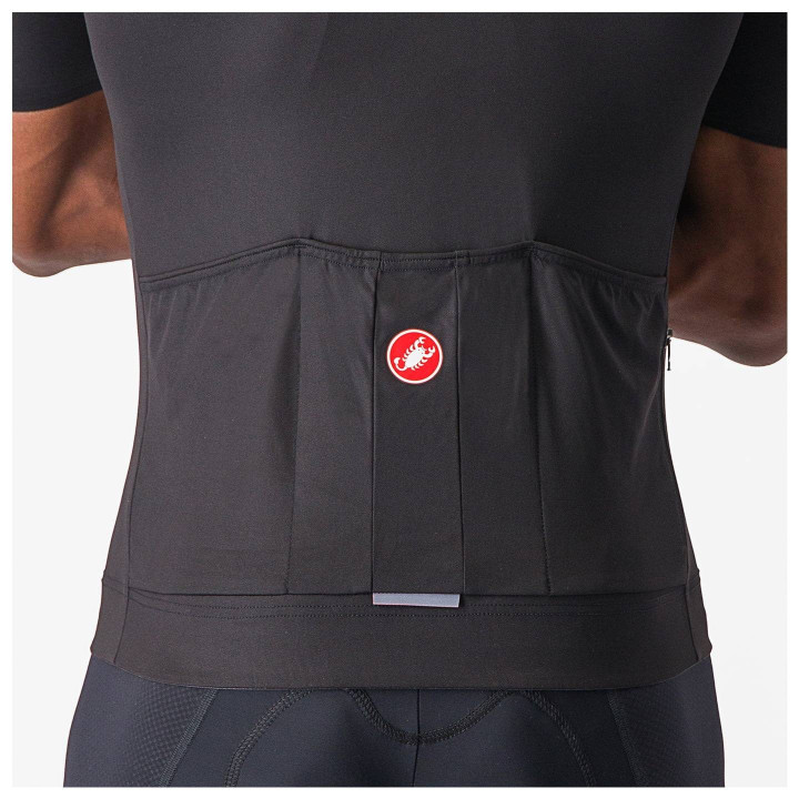 Maillot corto Castelli Prologo Lite negro, comodidad y estilo para tus pedaleadas