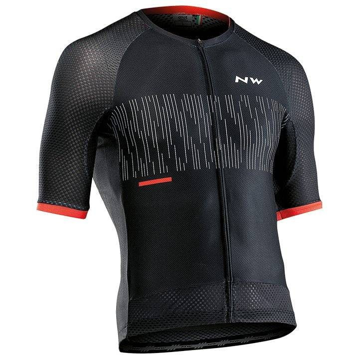 Maillot Storm Air rojo y negro de NORTHWAVE: estilo y comodidad para tus rutas en bicicleta