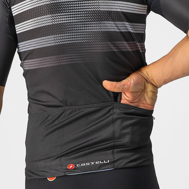 Maillot corto negro Endurance Pro de Castelli, comodidad y estilo para ciclistas