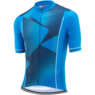 Maillot corto LÖFFLER Geo HotBOND azul: comodidad y frescura en cada pedaleada